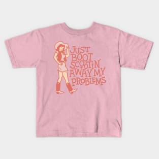 Just Boot Scootin' Away My Problems Kids T-Shirt